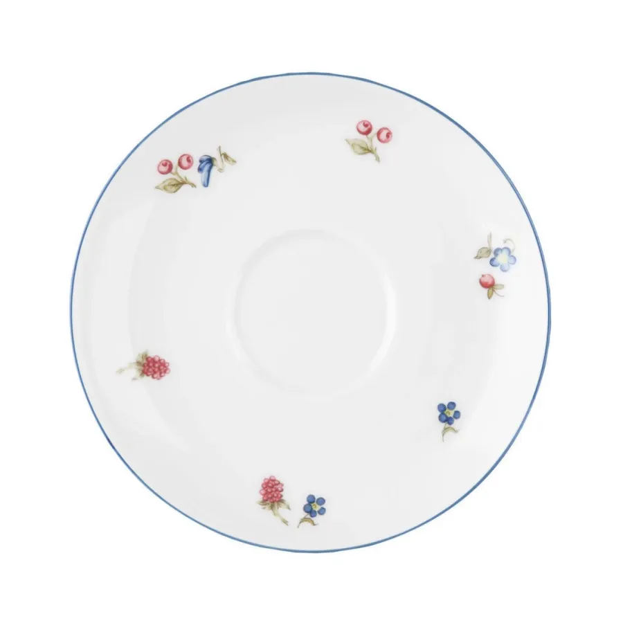 obrazek 1 Mały porcelanowy spodek pod filiżankę 13 cm z pięknym kwiatowym zdobieniem – Seltmann Weiden