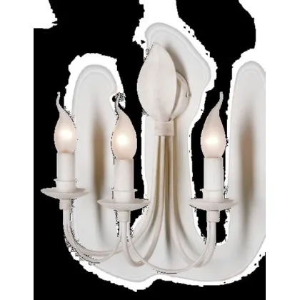 Zdjęcie Dekoracyjny biały kinkiet do salonów - Euro Lamp Art