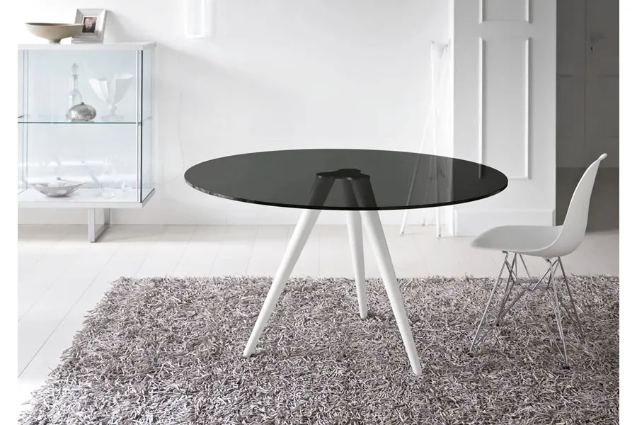 obrazek 2 Solidny, wysoki szklany stół - Tonelli Design