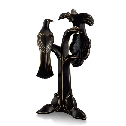 Zdjęcie Ceramiczne czarno złote wielkie ptaki – Ahura