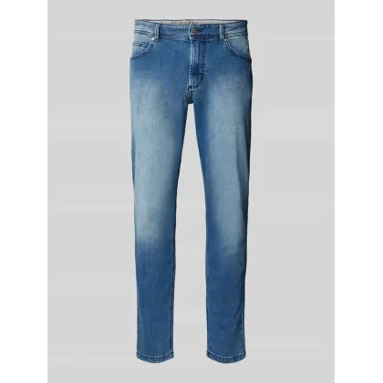 Zdjęcie Jeansy o kroju straight fit z detalem z logo