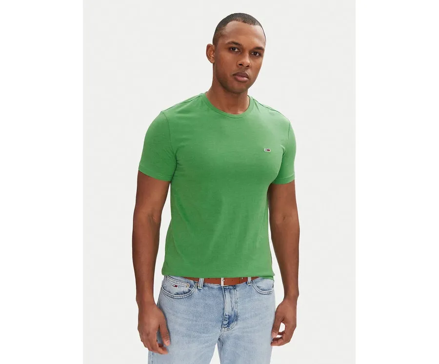 obrazek 1 Tommy Jeans T-Shirt Jaspe DM0DM20363 Zielony Slim Fit