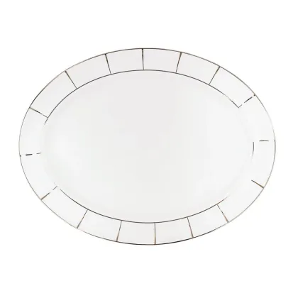 Zdjęcie Duży owalny talerz, półmisek z porcelany do jadalni