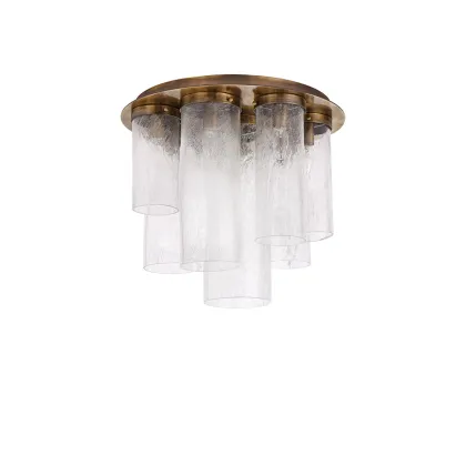 Zdjęcie Stylowa włoska lampa sufitowa - wykonana ręcznie ze szkła murano