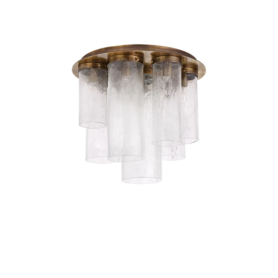 obrazek 1 Stylowa włoska lampa sufitowa - wykonana ręcznie ze szkła murano