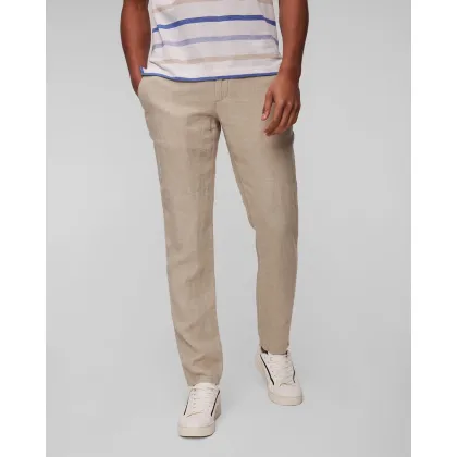 Zdjęcie Beżowe Spodnie Lniane Męskie Alberto House-pure Linen