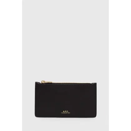 Zdjęcie A.P.C. portfel skórzany porte-cartes willow damski kolor czarny PXAWV.F63276