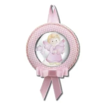Picture A unique pink pendant decorated with an angel