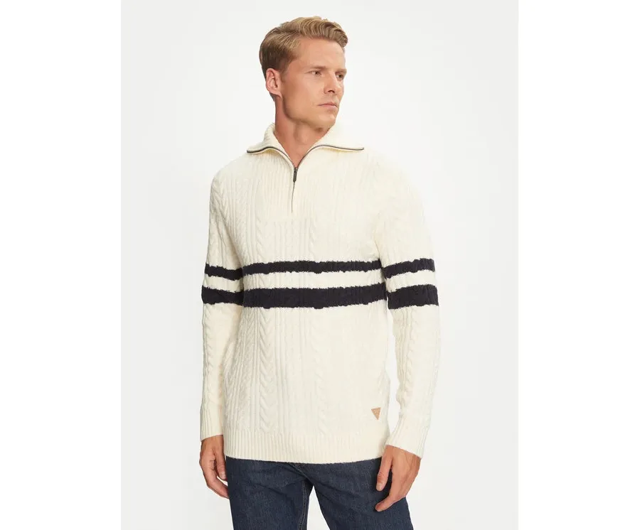 obrazek 1 Guess Sweter M4BR12 Z3HA2 Écru Regular Fit