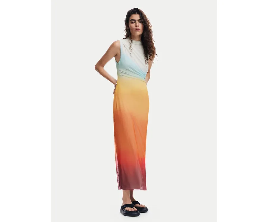 obrazek 1 Desigual Sukienka codzienna 24WWVKXZ Kolorowy Regular Fit