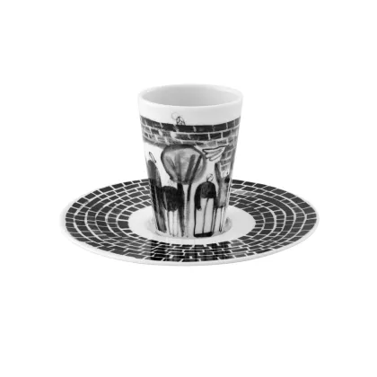 Zdjęcie Niebywała porcelanowa filiżanka ze spodkiem do kawy