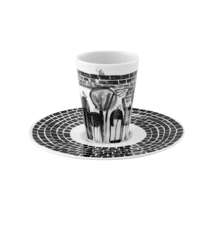 obrazek 1 Niebywała porcelanowa filiżanka ze spodkiem do kawy