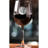 Picture An exclusive gift for women - a glass wine glass with an initial