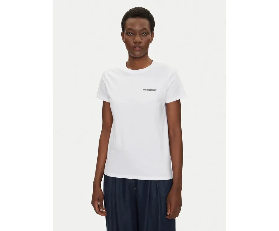 obrazek 1 KARL LAGERFELD T-Shirt A1W17019 Biały Regular Fit