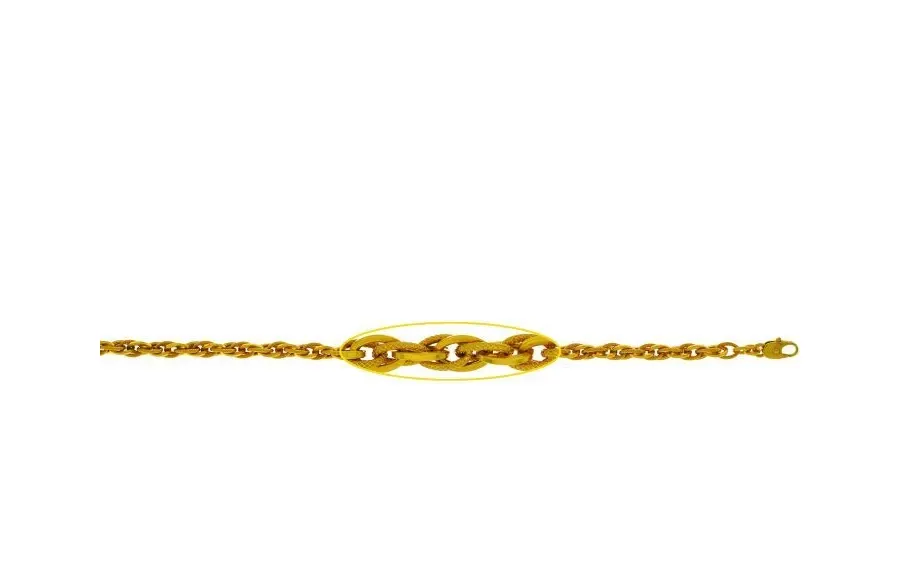 obrazek 1 Luksusowa złota bransoletka 19 mm
