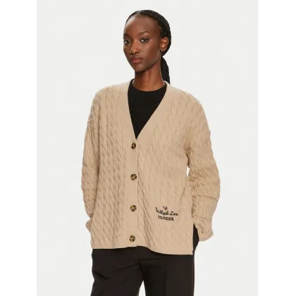 Zdjęcie Tommy Hilfiger Kardigan WW0WW42143 Beżowy Relaxed Fit
