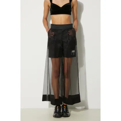 Zdjęcie Undercover spodnie jedwabne kolor czarny proste high waist UC1D1507.2