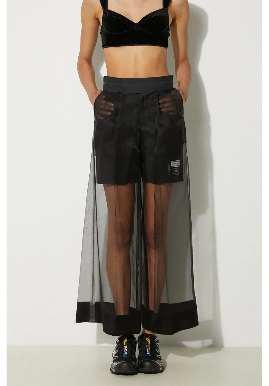 obrazek 1 Undercover spodnie jedwabne kolor czarny proste high waist UC1D1507.2