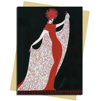 Zdjęcie Pakiet kartek na życzenia (Płaszcz alfabetu - Erté) - Flame Tree Publishing