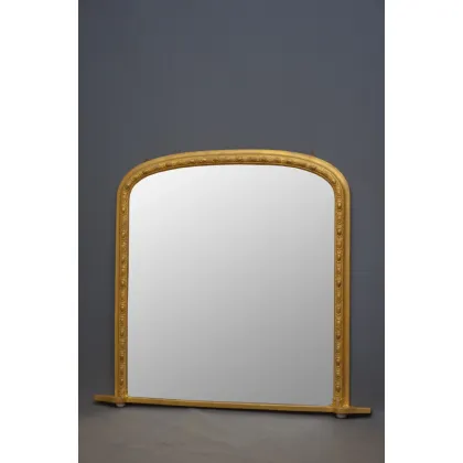 Zdjęcie Wiktoriańskie lusterko pozłacane 23-karatowym złotem - antyk