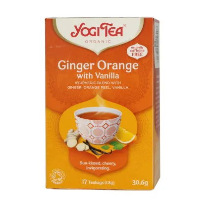Zdjęcie Yogi Tea - Ginger Orange with Vanilla - Herbata 17 Torebek YOGI TEA
