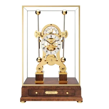 Zdjęcie Klasyczny zegar dekoracyjny Navigator Gold Plated na biurko