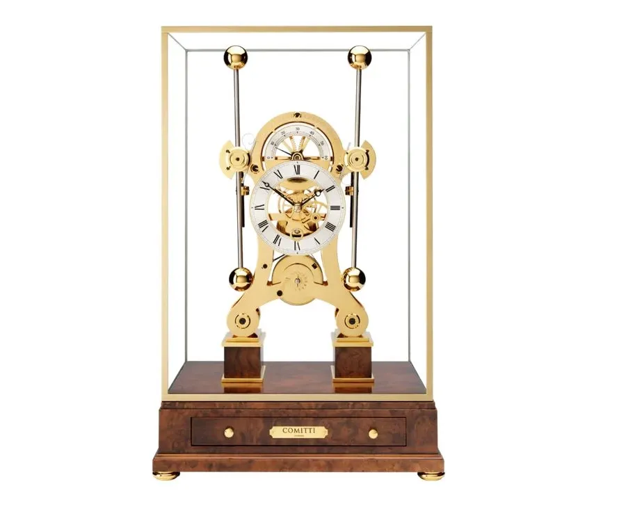 obrazek 1 Klasyczny zegar dekoracyjny Navigator Gold Plated na biurko