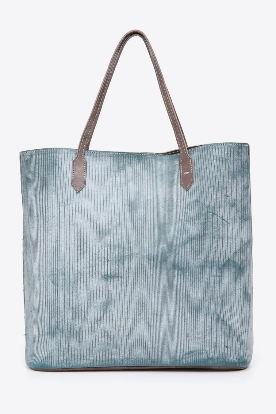 obrazek 2 Stylowa błękitna shopperka wykonana ze skóry - Terrida