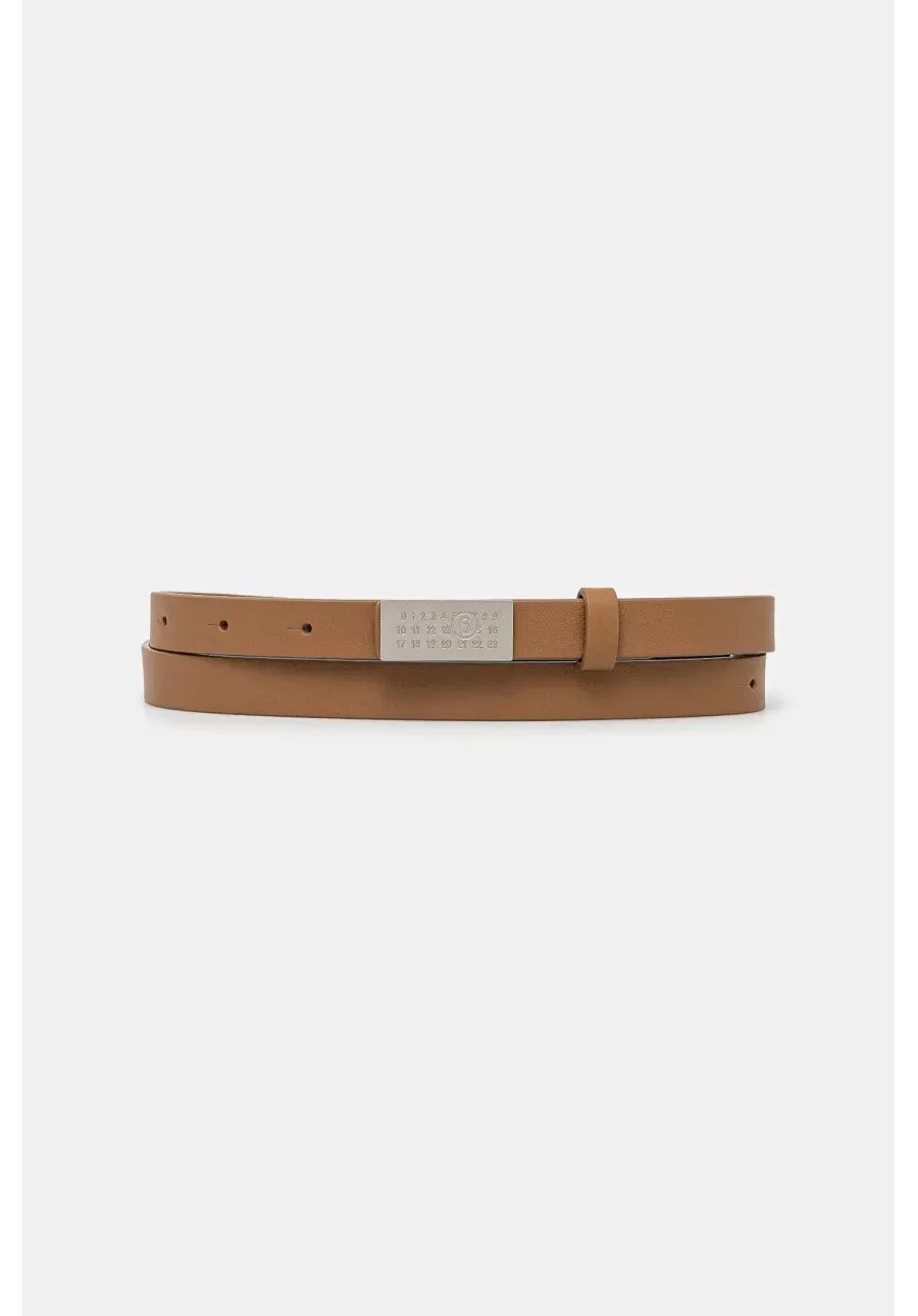obrazek 1 MM6 Maison Margiela pasek skórzany damski kolor brązowy SA5TP0011
