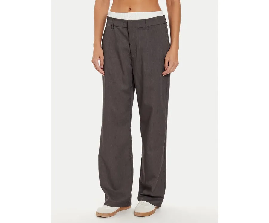 obrazek 1 Noisy May Spodnie materiałowe Dawn 27031464 Szary Loose Fit