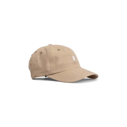 Zdjęcie Norse Projects czapka bawełniana Twill Sports Cap kolor beżowy z aplikacją N80-0001 0966
