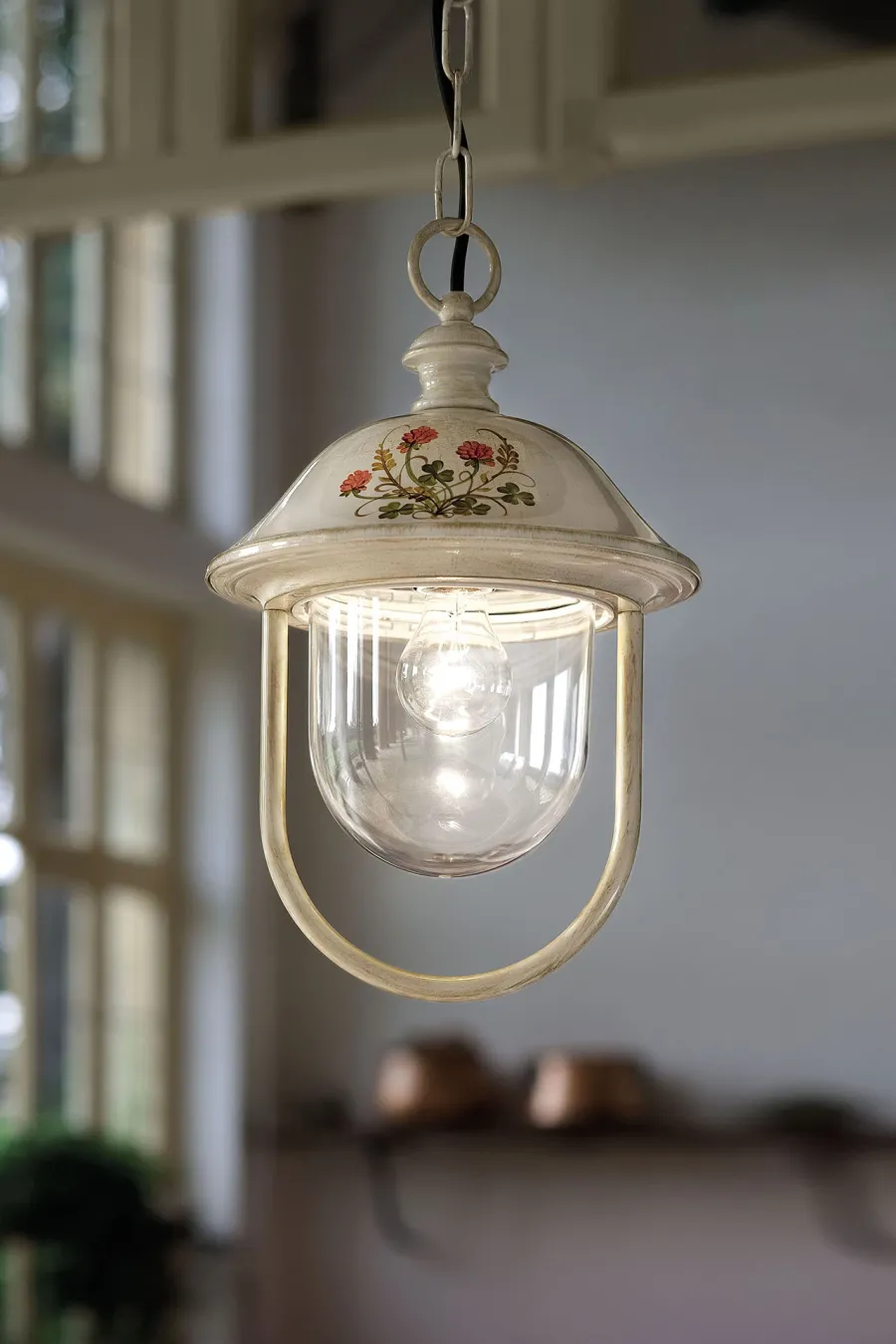 obrazek 2 Wyjątkowa włoska zewnętrzna lampa wisząca w stylu klasycznym