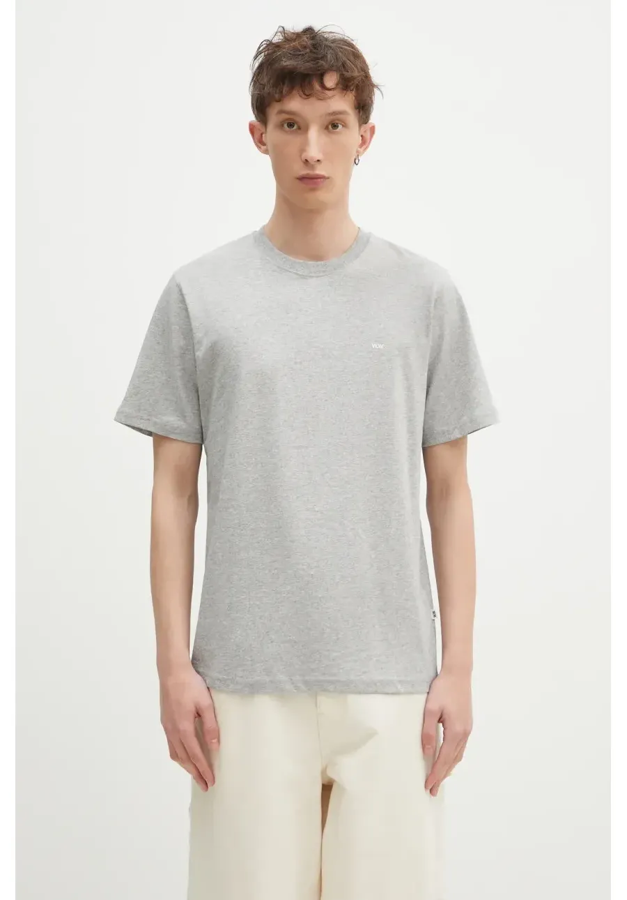 obrazek 1 Wood Wood t-shirt bawełniany Essential Sami classic męski kolor szary melanżowy 30250245