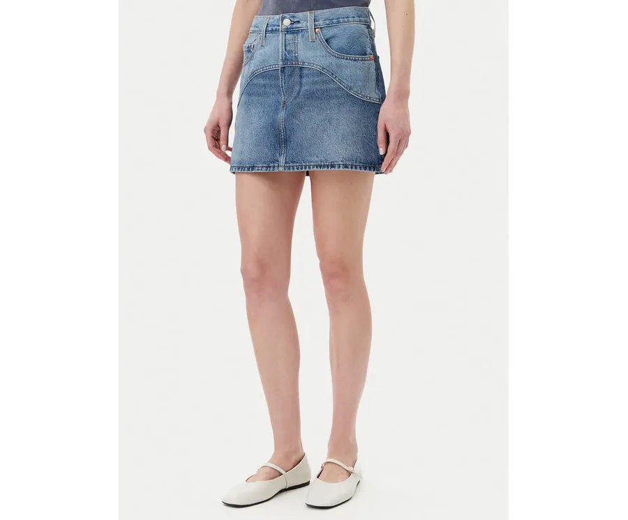 obrazek 1 Levi's® Spódnica jeansowa Western 501® 001VJ-0001 Niebieski Regular Fit
