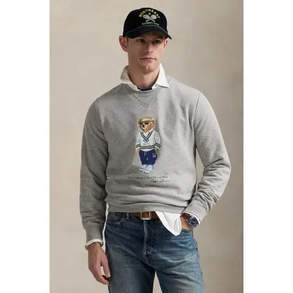 Zdjęcie Polo Ralph Lauren bluza męska kolor szary z nadrukiem 710973145
