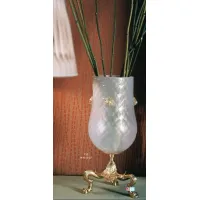 Zdjęcie Stylowy wazon na kwiaty z jedwabiu i złota - Il Paralume Marina