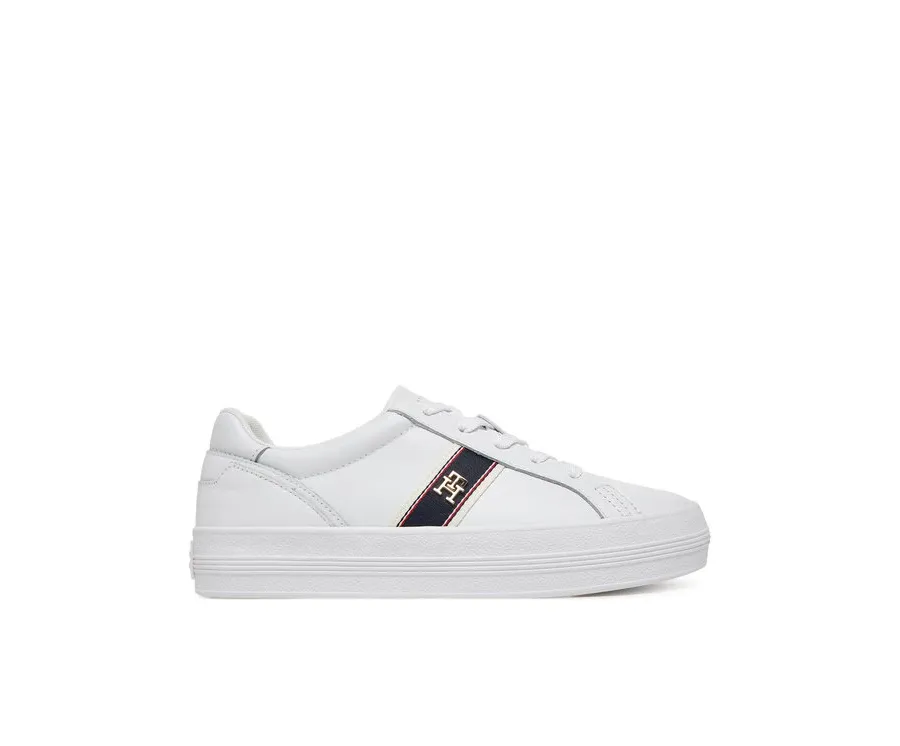 obrazek 1 Tommy Hilfiger Sneakersy Vulc Webbing Sneaker FW0FW08903 Biały