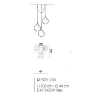 Zdjęcie Wyjątkowy włoski żyrandol ze szkła Murano - Il Paralume Marina