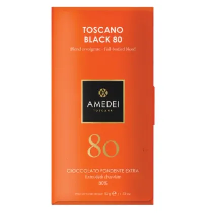 Zdjęcie Włoska czekolada Toscano Black Amedei, 80% kakao, 50g
