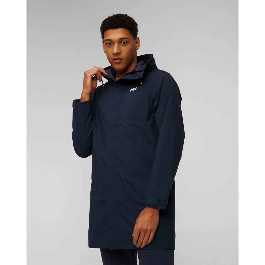obrazek 1 Granatowy Płaszcz Męski Helly Hansen Munich Raincoat