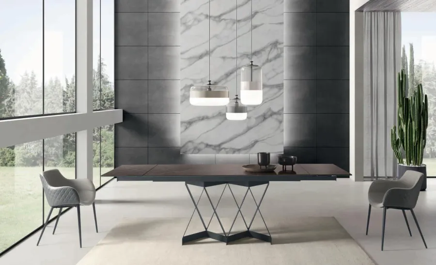 obrazek 2 Włoski rozkładany stół do salonu L. 180+45+45 P. 90 H. 75 cm – Zamagna Italia