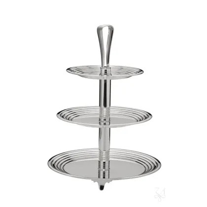 Picture Three-tier silver-plated dessert stand - Zaramella Argenti