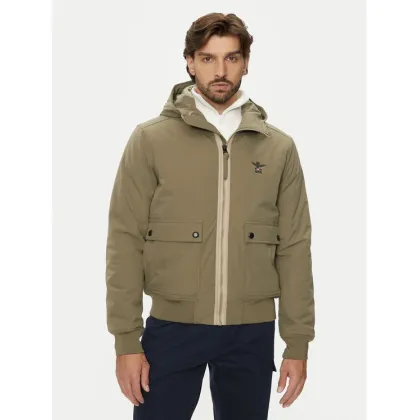 Zdjęcie Aeronautica Militare Kurtka przejściowa 242AB2182CT3245 Zielony Regular Fit