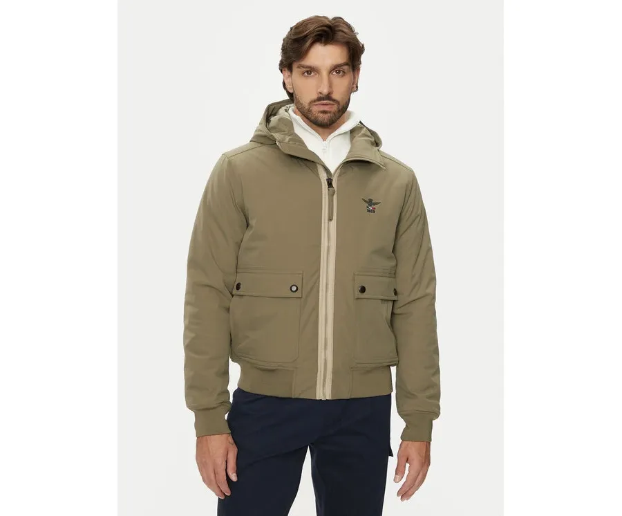 obrazek 1 Aeronautica Militare Kurtka przejściowa 242AB2182CT3245 Zielony Regular Fit
