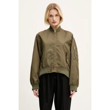 Zdjęcie MM6 Maison Margiela kurtka bomber kolor zielony przejściowa S52AM0315.M35257