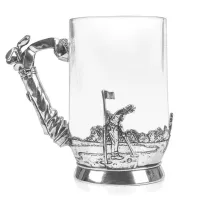 Zdjęcie Kufel szklany z golfistą – stylowy prezent dla miłośnika golfa