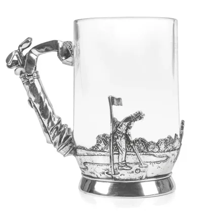 Zdjęcie Kufel szklany z golfistą – stylowy prezent dla miłośnika golfa