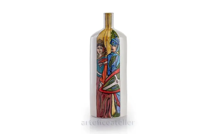obrazek 1 Piękny ceramiczny malowany wazon