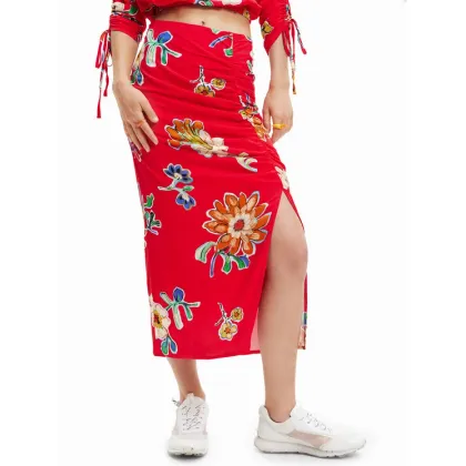 Zdjęcie Desigual Spódnica ołówkowa Crimea 23SWFW22 Czerwony Slim Fit