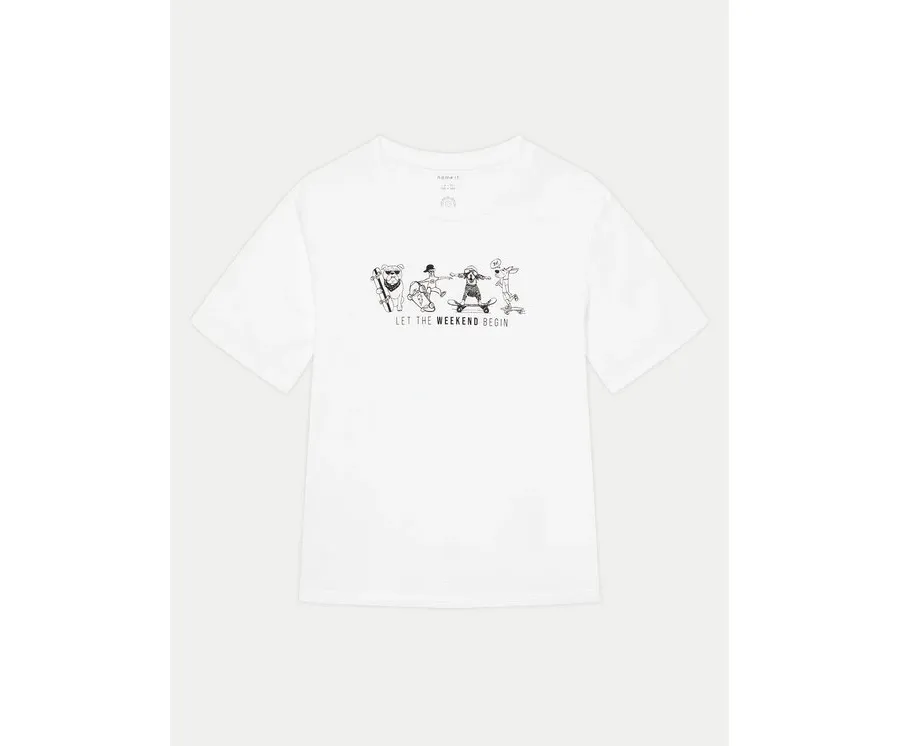 obrazek 1 NAME IT T-Shirt Bocalle 13241851 Biały Regular Fit